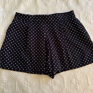 Polka Dot Women's Shorts, Navy
